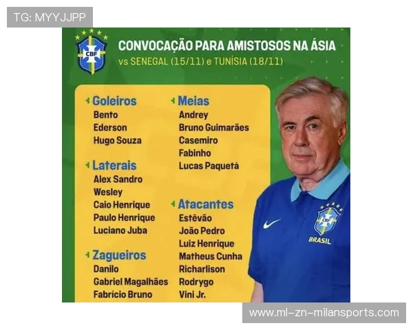 安切洛蒂宣布本年度最后两场友谊赛巴西队名单，安切洛蒂拜仁最后一场